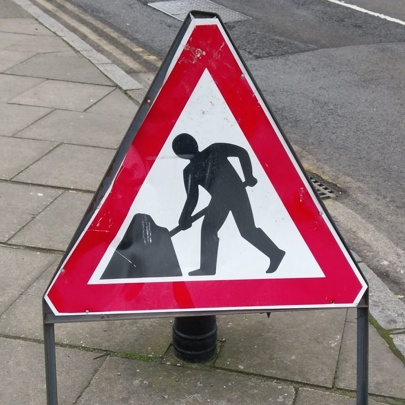 Roadworks sign