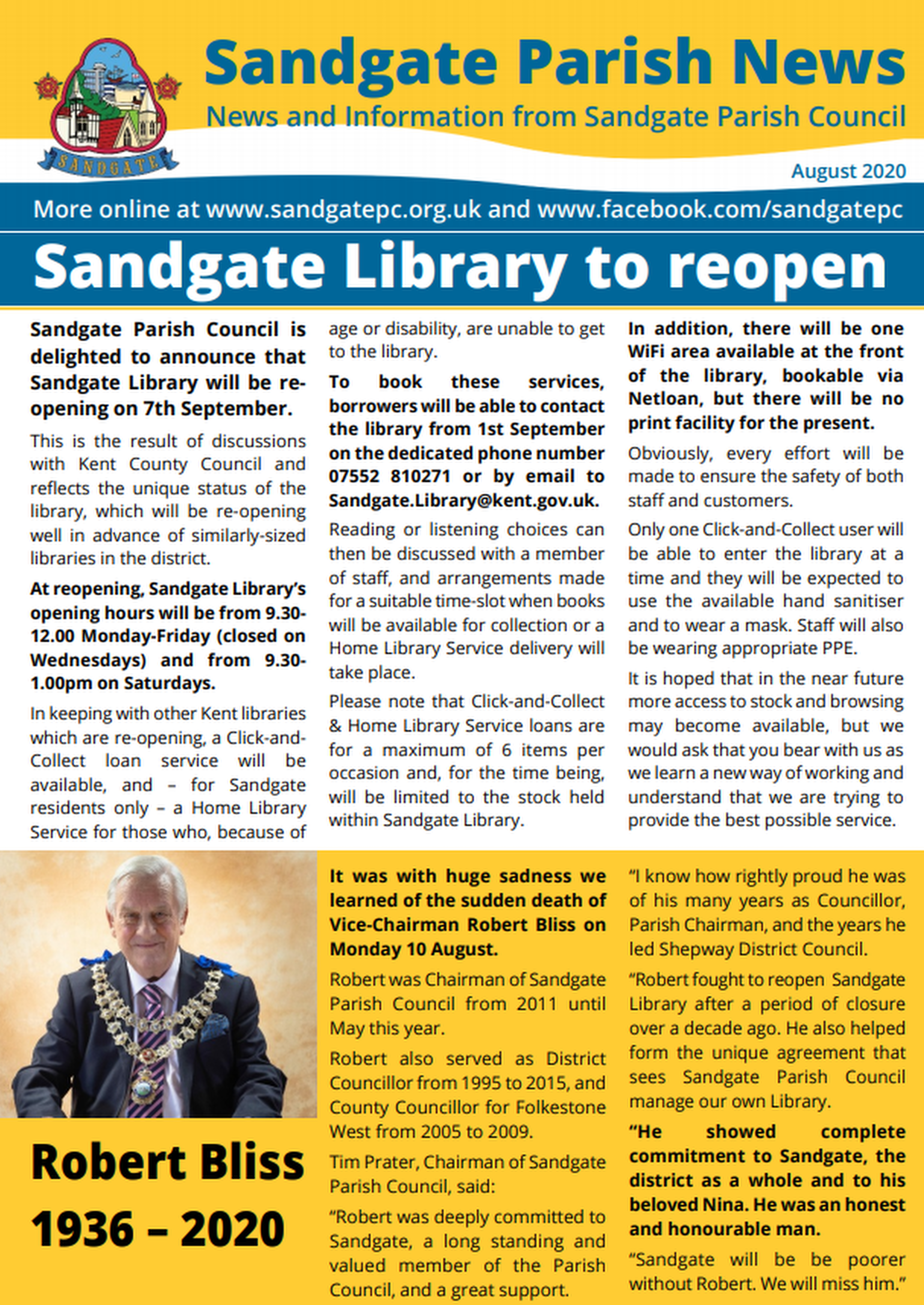 Sandgate Parish Council Newsletter: August Edition