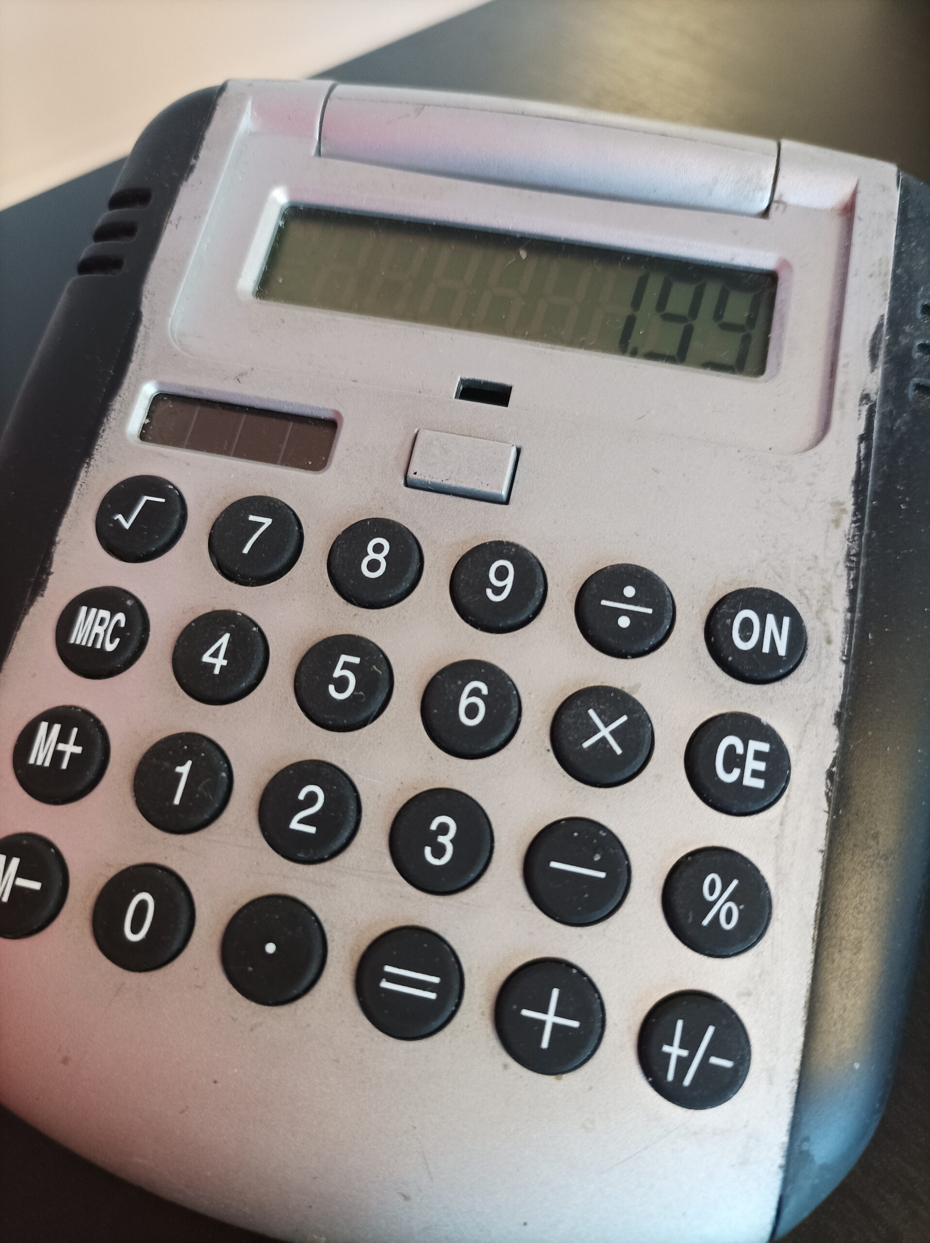 Calculator [to illustrate financial reports}